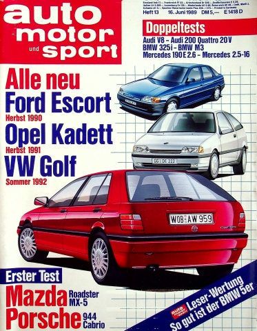 Deckblatt Auto Motor und Sport (13/1989)